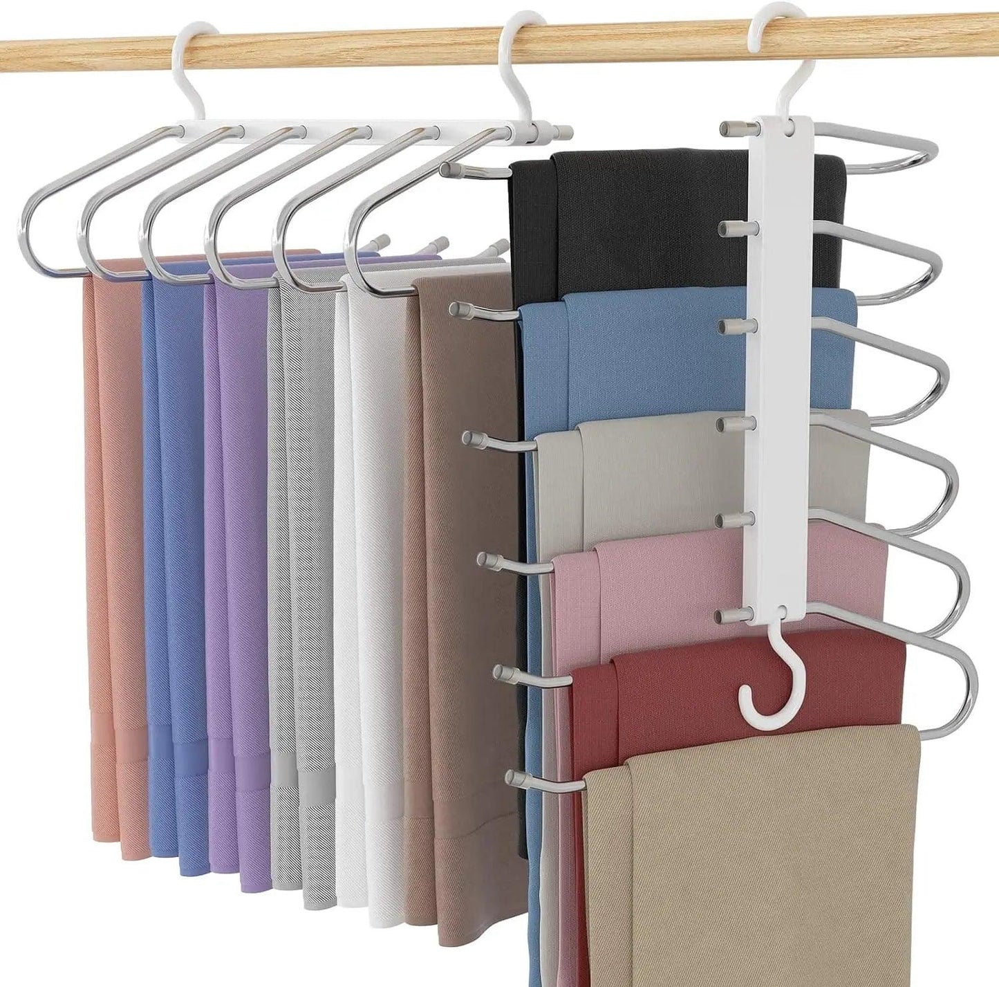 5 Pants Hanger Rack Slack Trousers Hanger - SHOP FAST 5 Pants Hanger Rack Slack Trousers Hanger