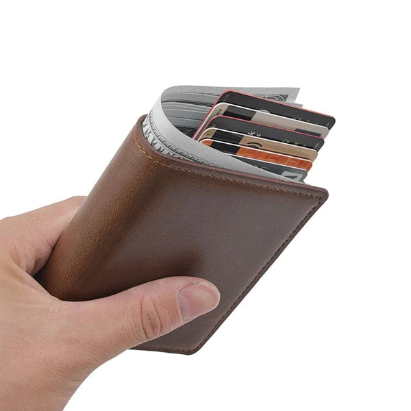 Men's Genuine Leather RFID Blocking Business Wallet